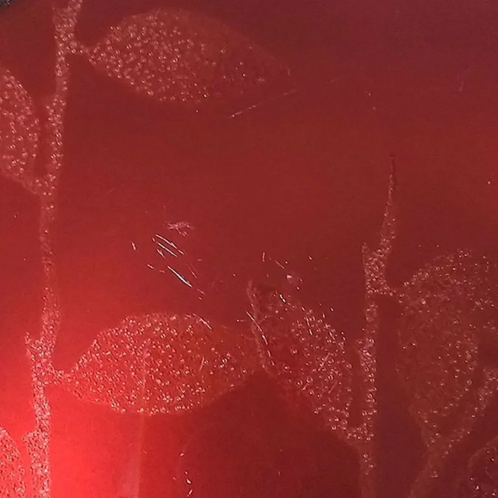 Crate&Barrel Vintage Festive Red Mercury Glass Platter 13